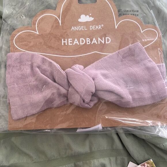Angel Dear NWT Lavender Muslin Headband BABY SIZE 12-24M - Picture 2 of 3